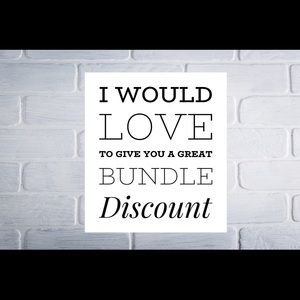I love offers and do great bundle discounts.